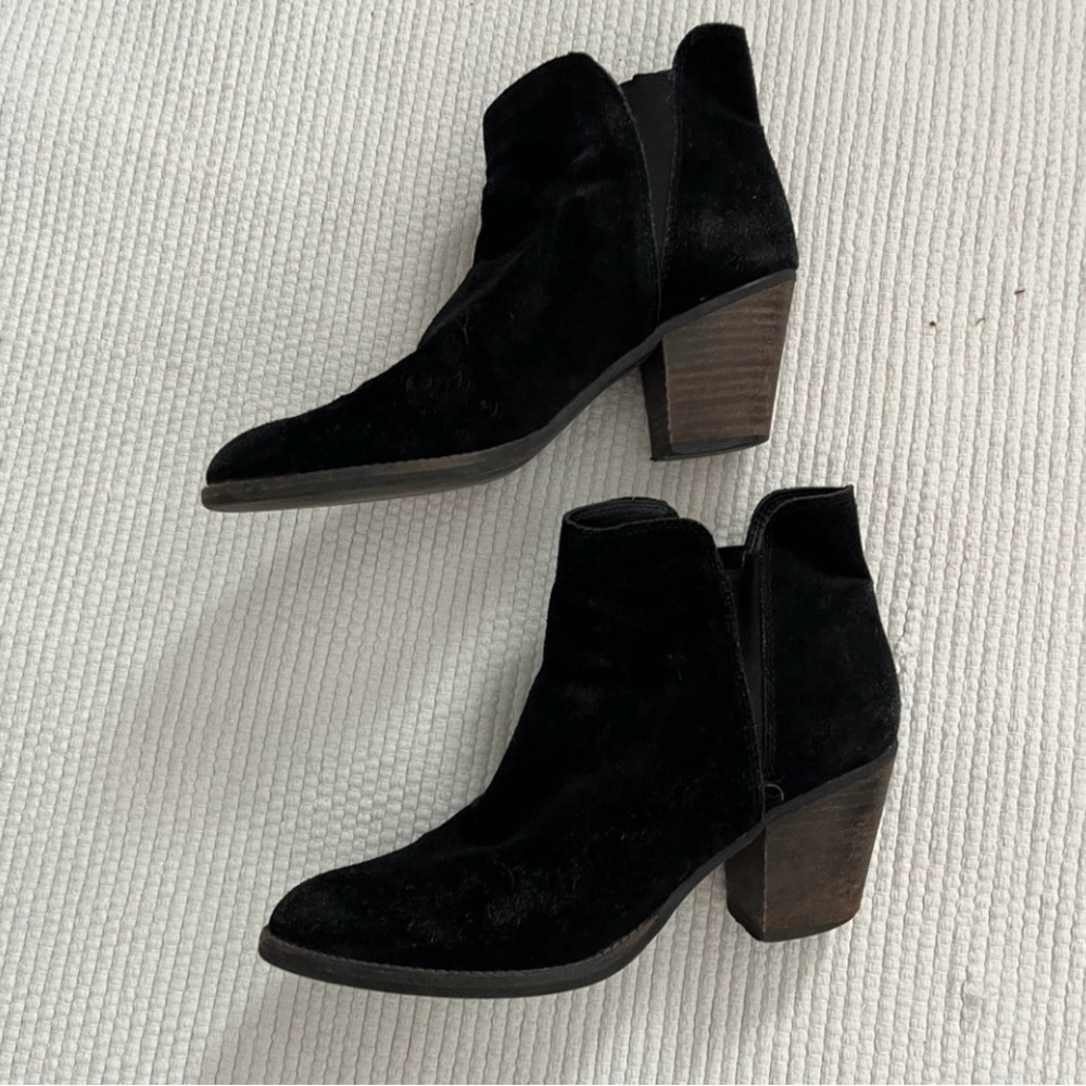 Dolce Vita Black Velvet Ankle Booties